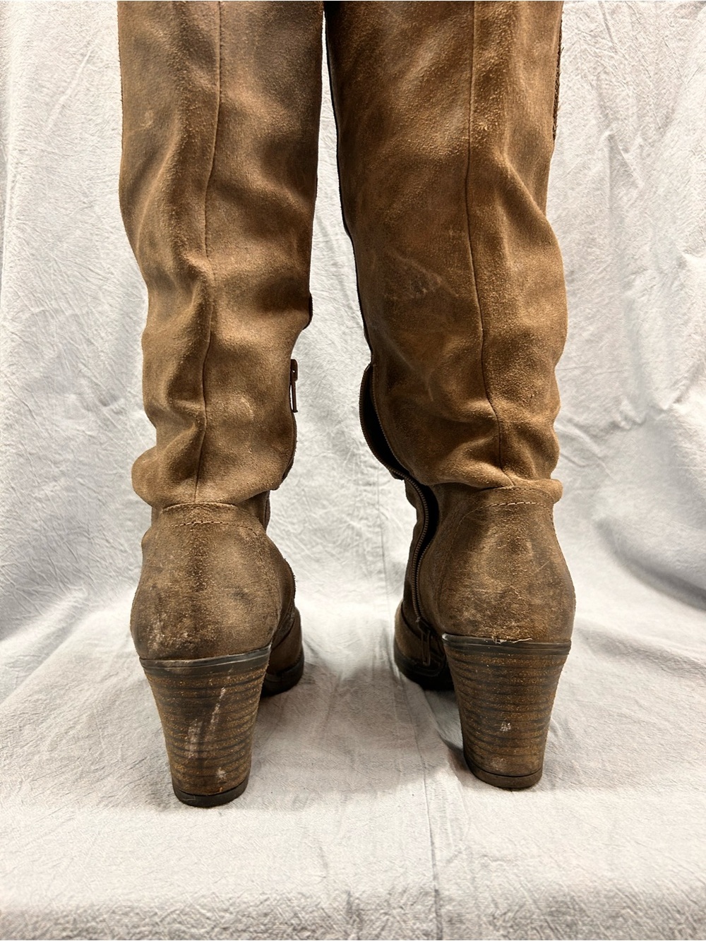 Aldo Elinna Over The Knee Suede Knee-High Boots in Grey - Picture 5 of 14